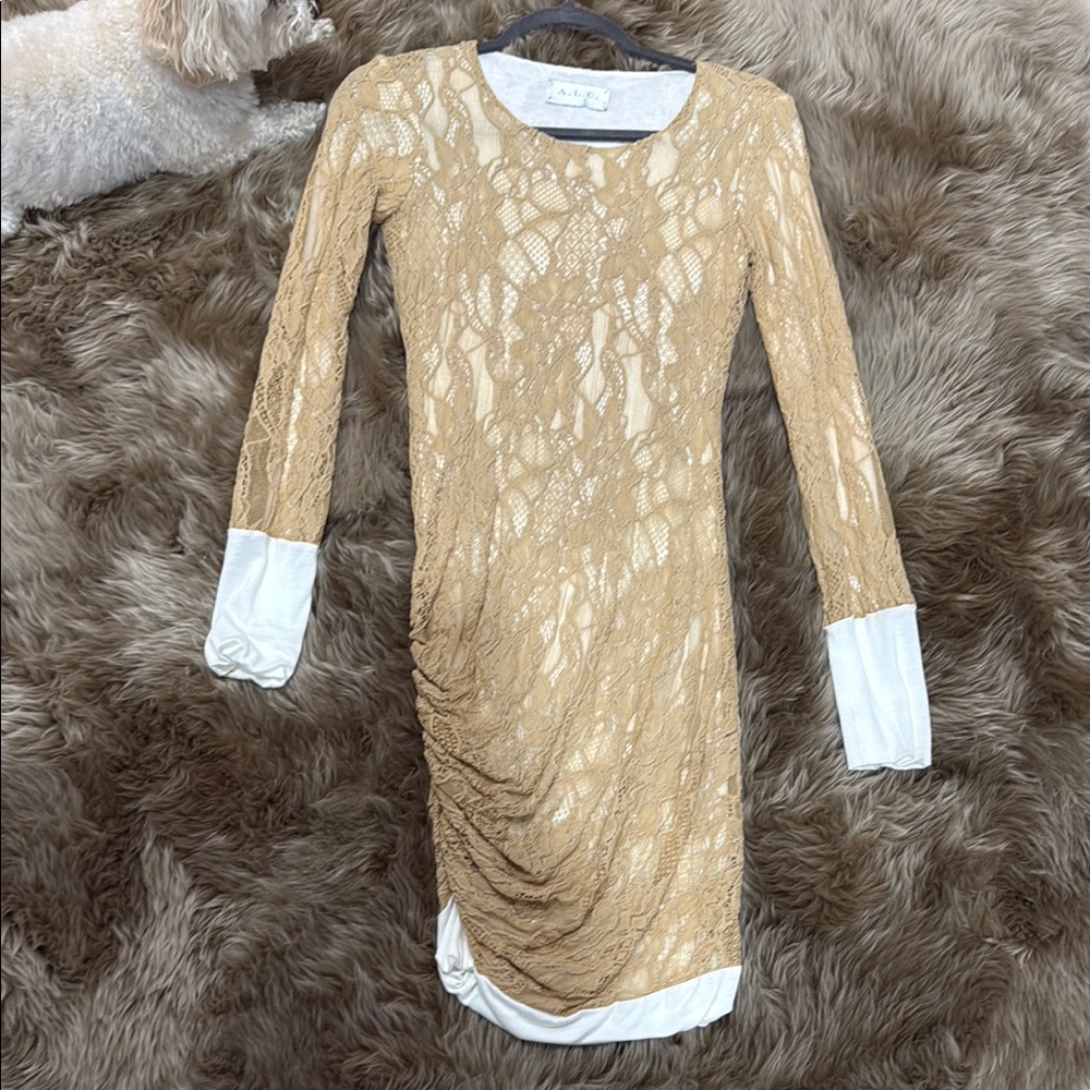 A.L.C Elegant Lace Dress with White Accents